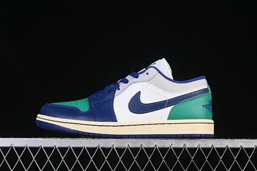All categories Air Jordan Jordan series basketball shoes Air Jordan 1 Low G version pure original Air Jordan 1 Low AJ1 Joe 1 blue and green color matching low-top cultural casual sneakers 553558-147